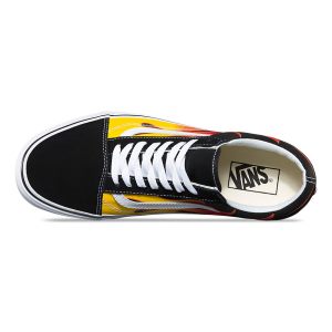 Vans Bayan Spor Ayakkabı Flame Old Skool Siyah/Beyaz Türkiye | 86031-158